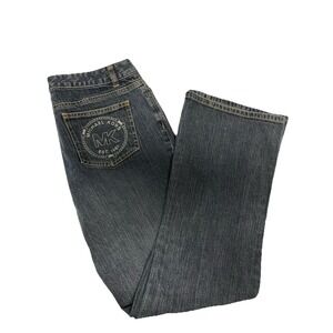 Womens Michael Kors Dark Rinse Blue Jeans Size 12 Boot Cut Stretch